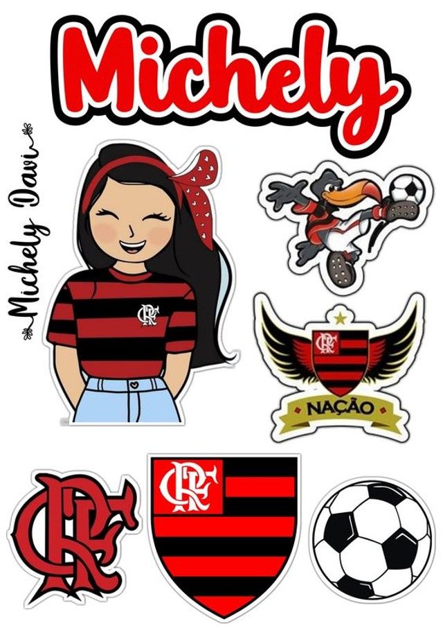 topo de bolo flamengo scrap