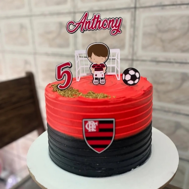 topo de bolo flamengo 3d