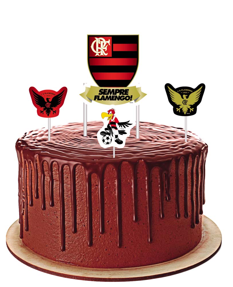 topo de bolo flamengo 3d
