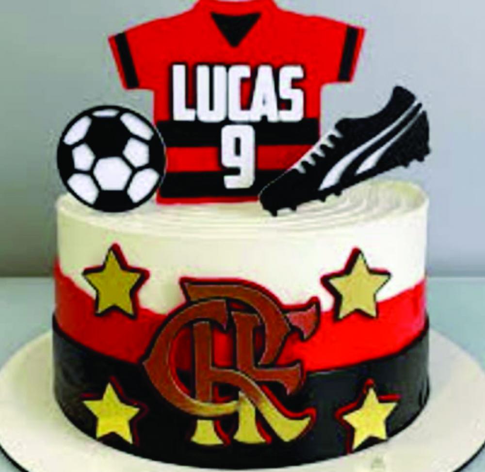 como fazer topo de bolo flamengo