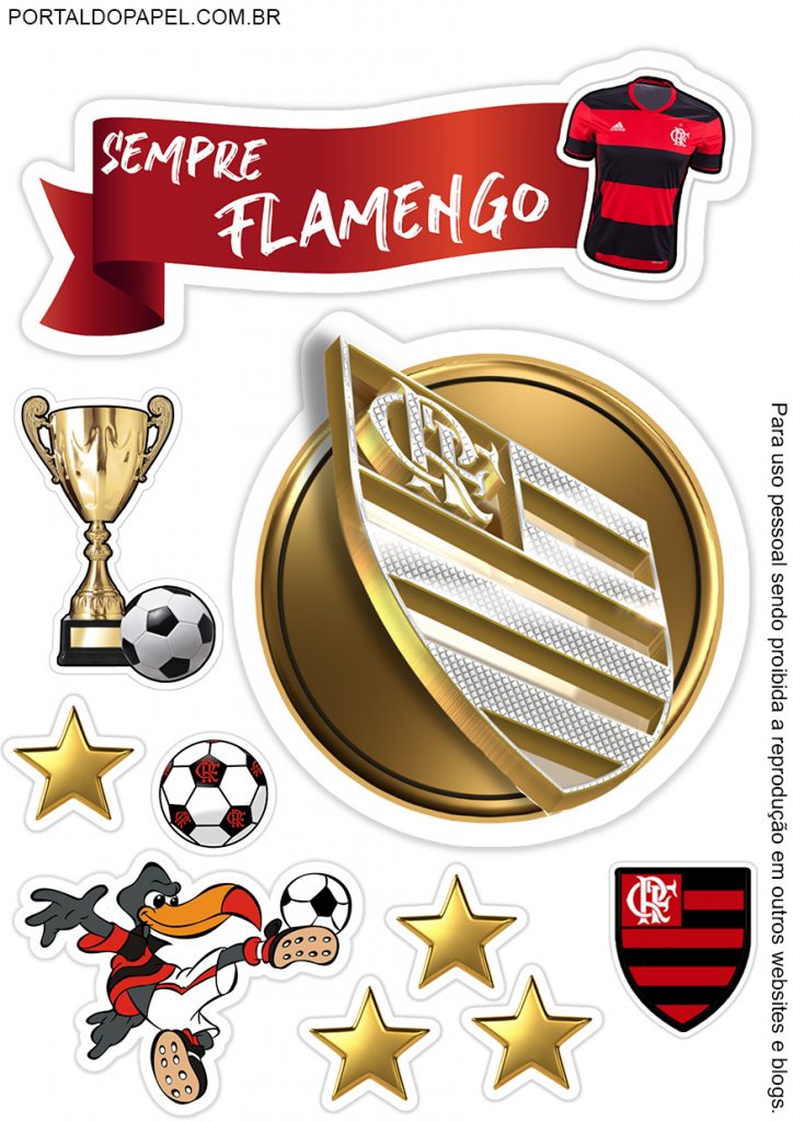 topo de bolo festa flamengo menino