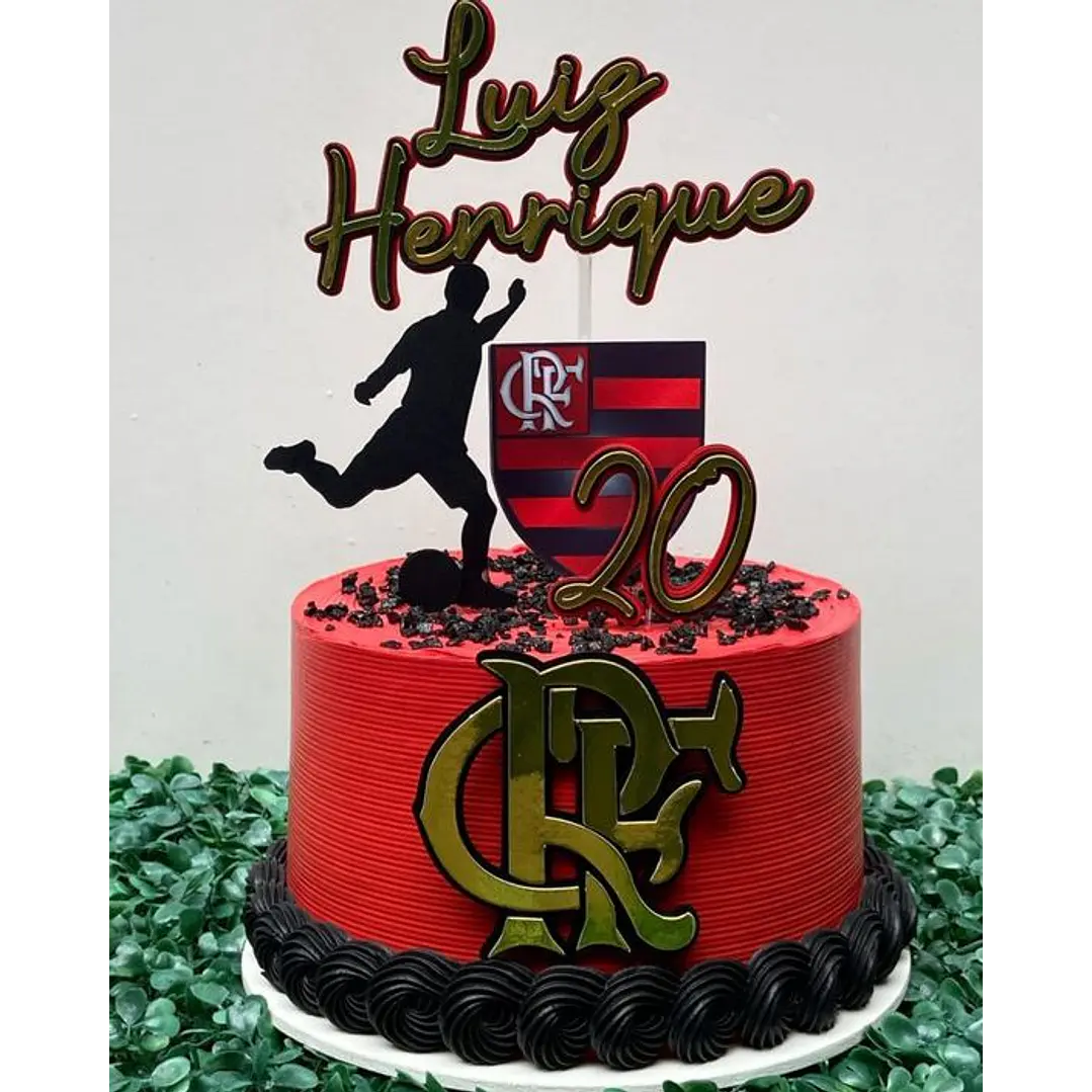 topo de bolo flamengo 3d