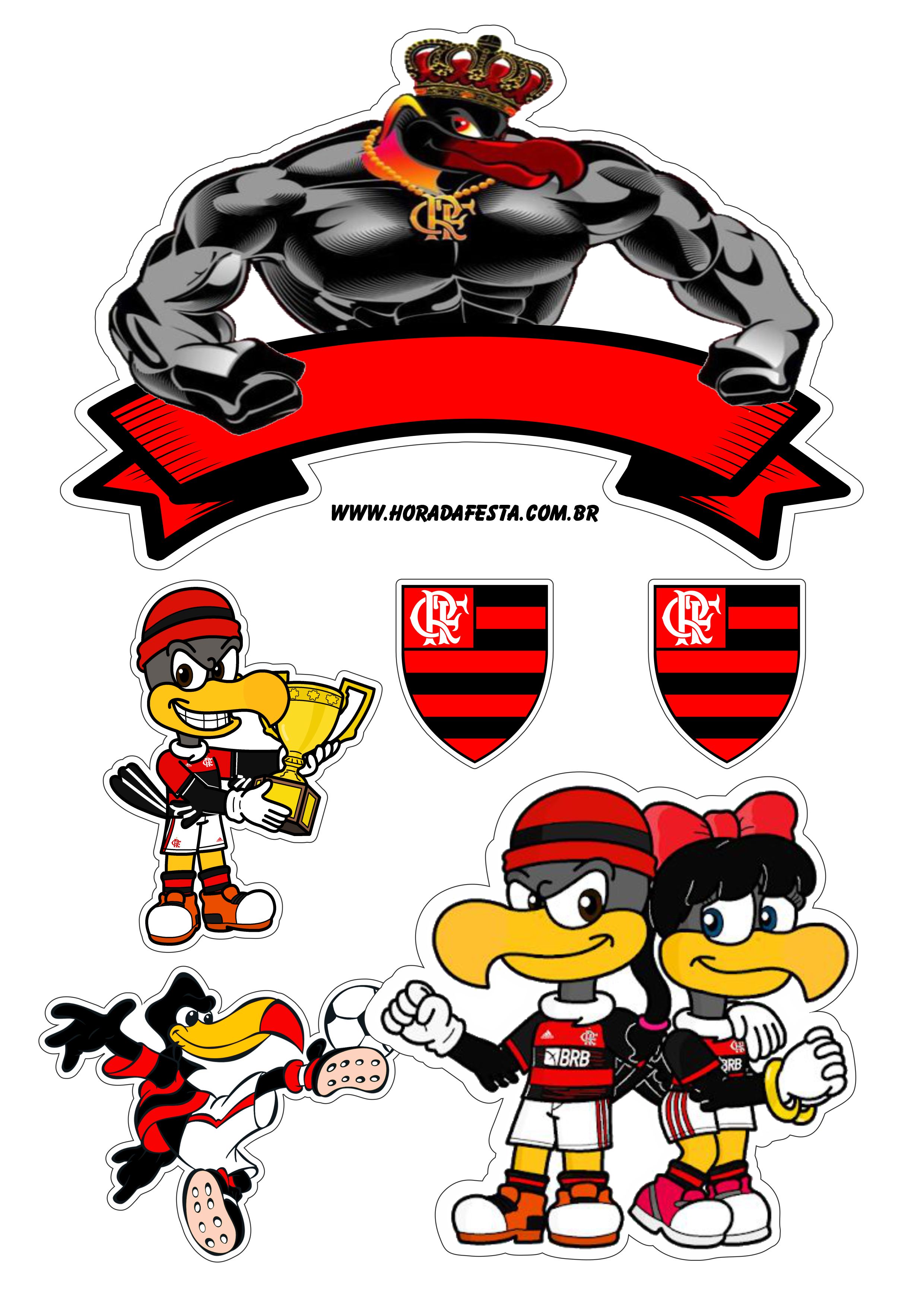topo de bolo flamengo personalizado rosa