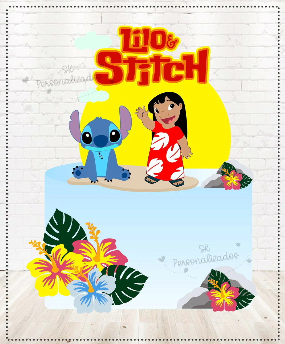 topo de bolo stitch kawaii