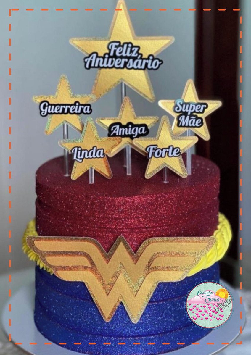 topo de bolo mãe acrílico