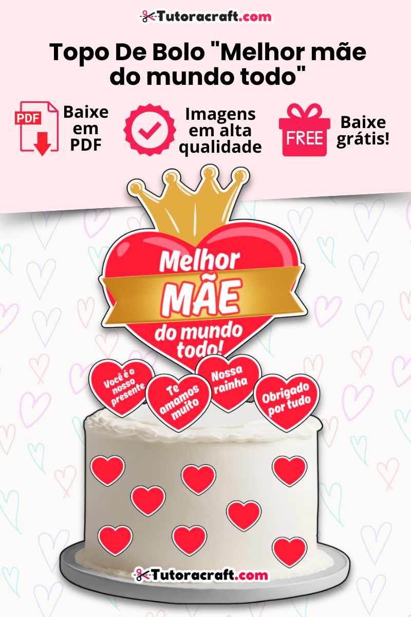 ideias topo de bolo mãe