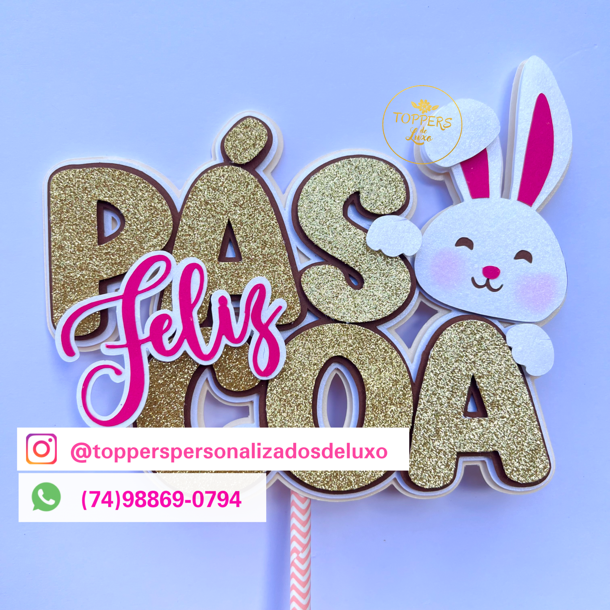 topo de bolo páscoa infantil