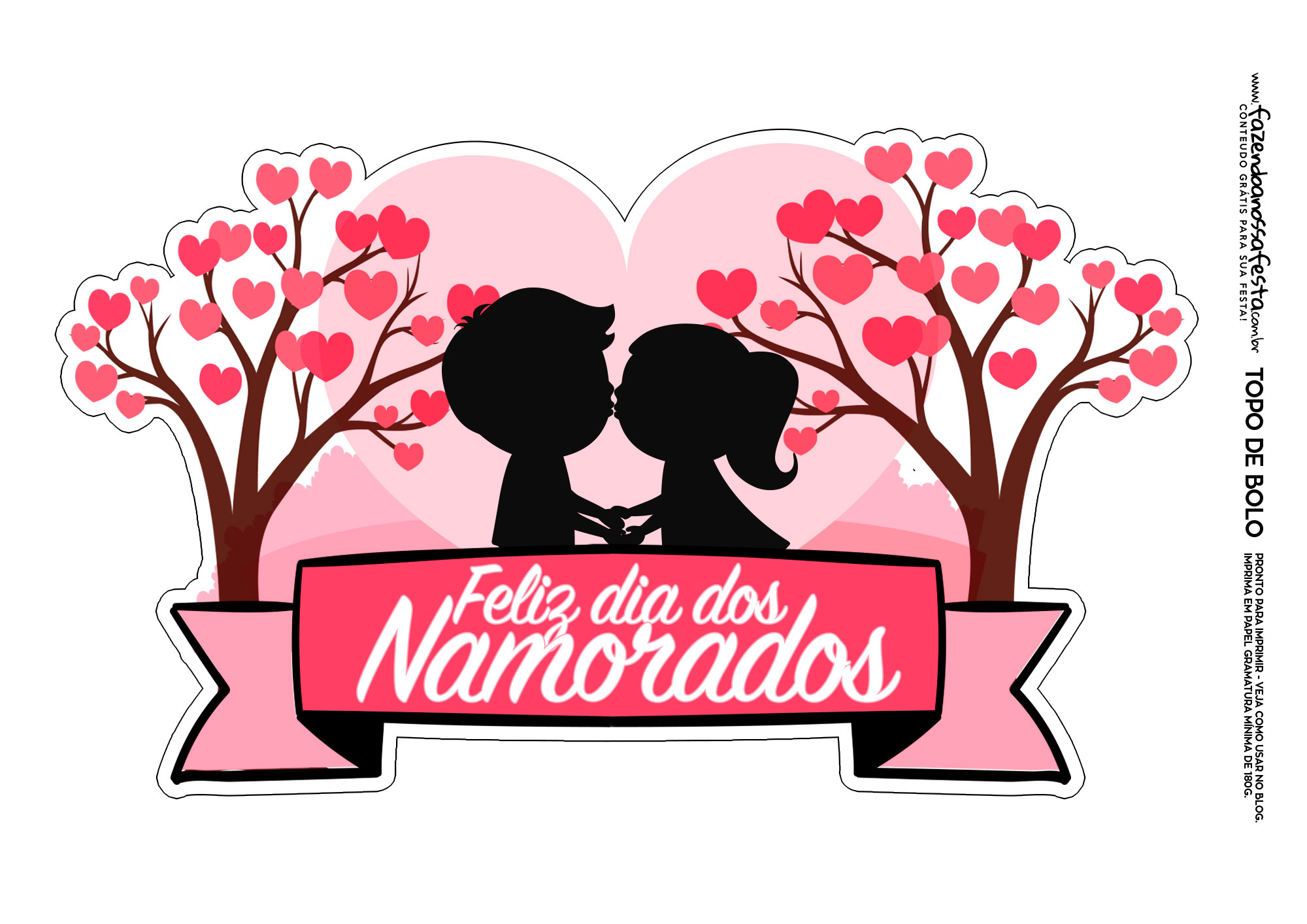 topo de bolo casamento para imprimir