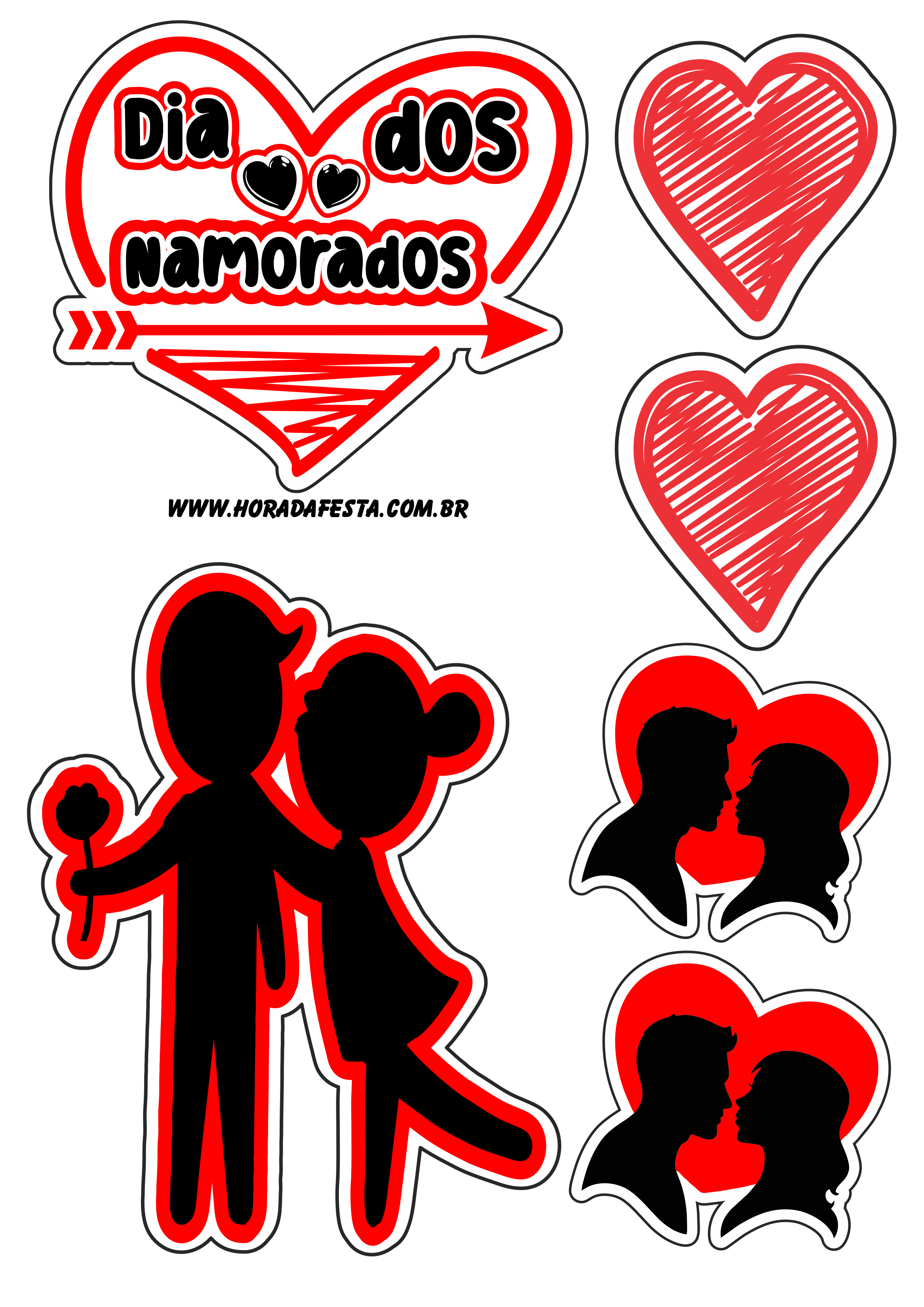 topo de bolo casal para imprimir