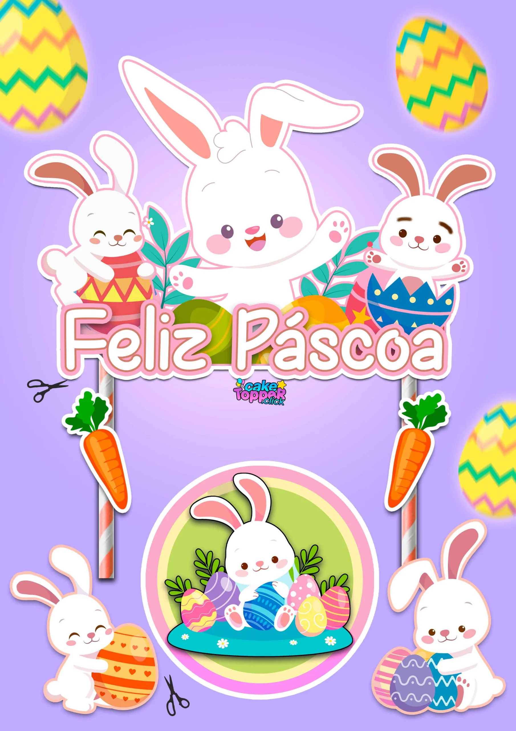 como fazer topo de bolo páscoa em casa