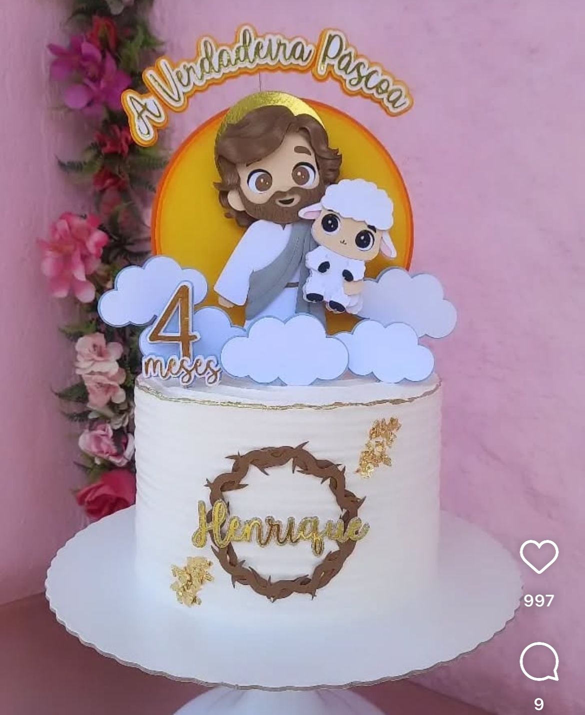 topo de bolo páscoa coelho
