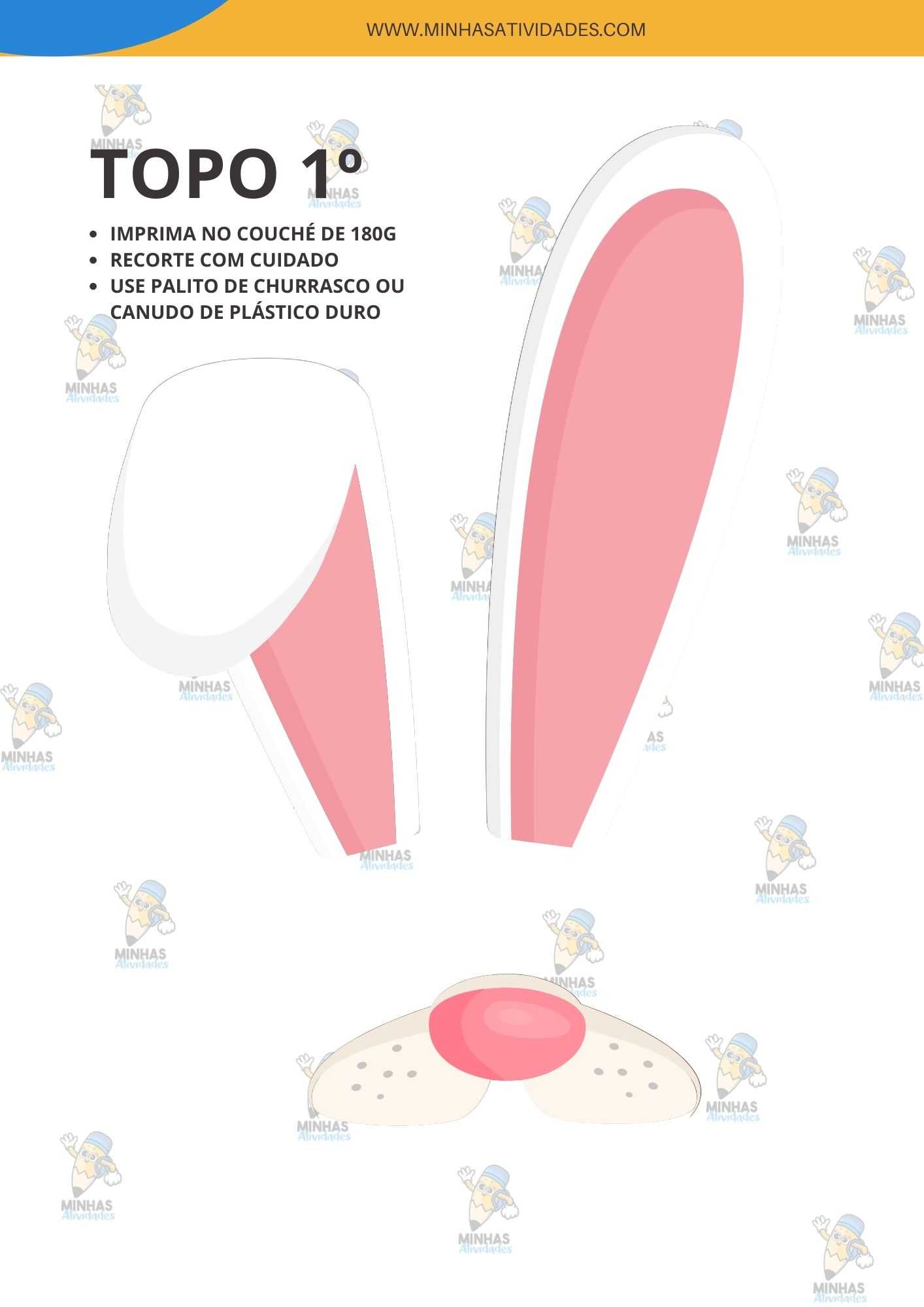 papel para topo de bolo páscoa