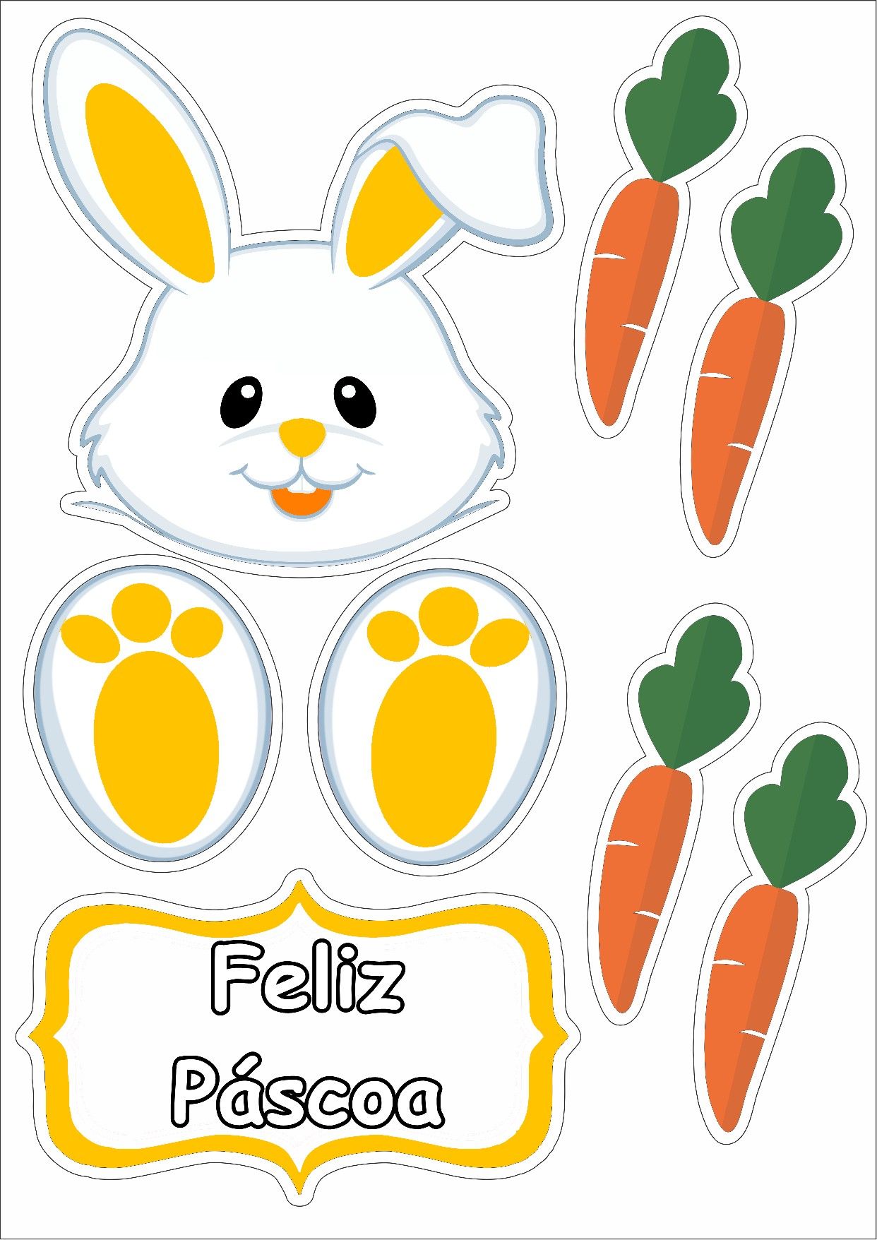 topo de bolo páscoa coelho