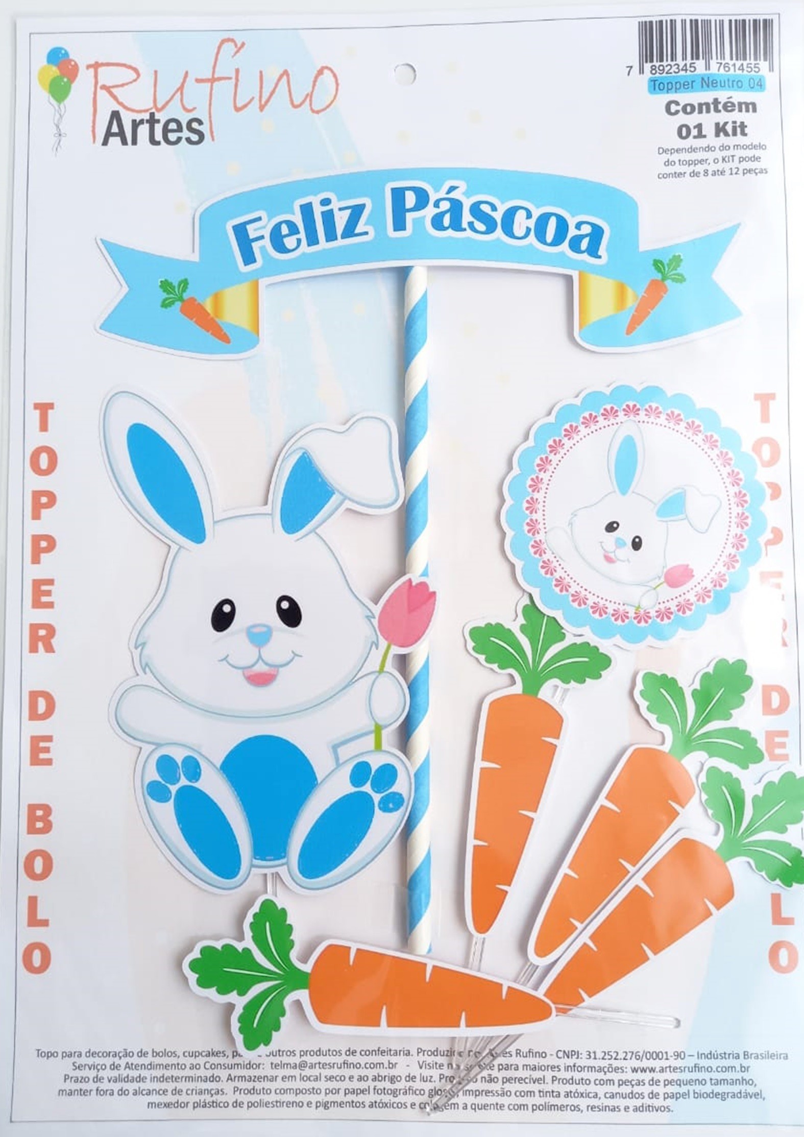 topo de bolo páscoa personalizado