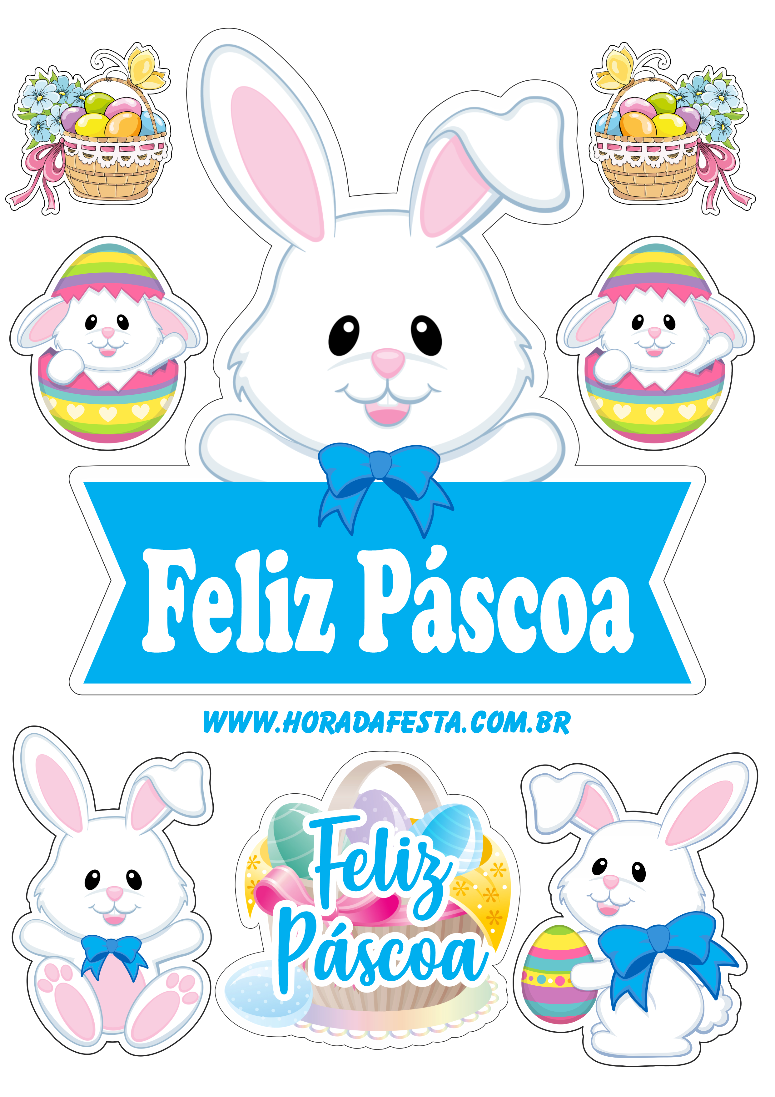 papel para topo de bolo páscoa