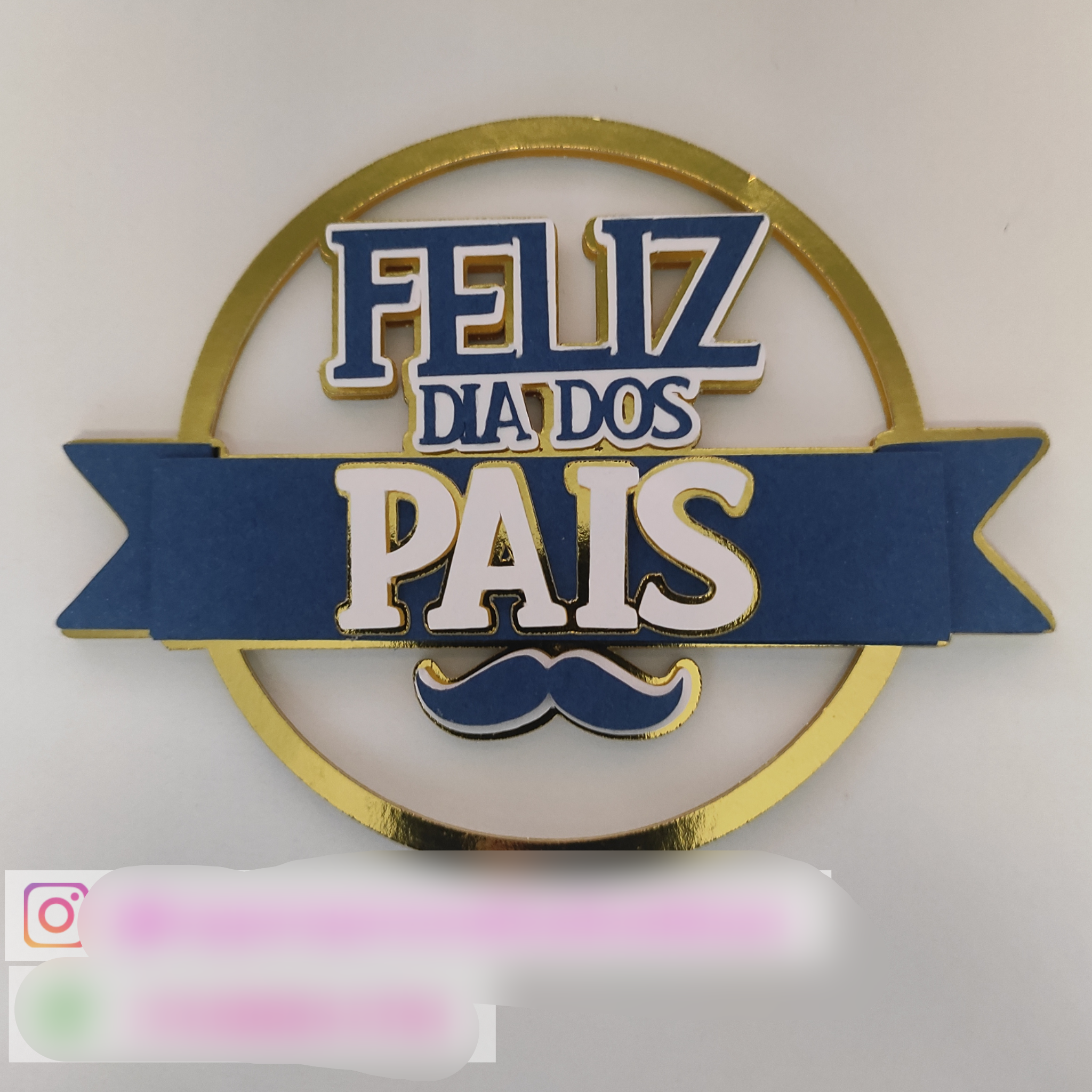 topo de bolo personalizado dia dos pais