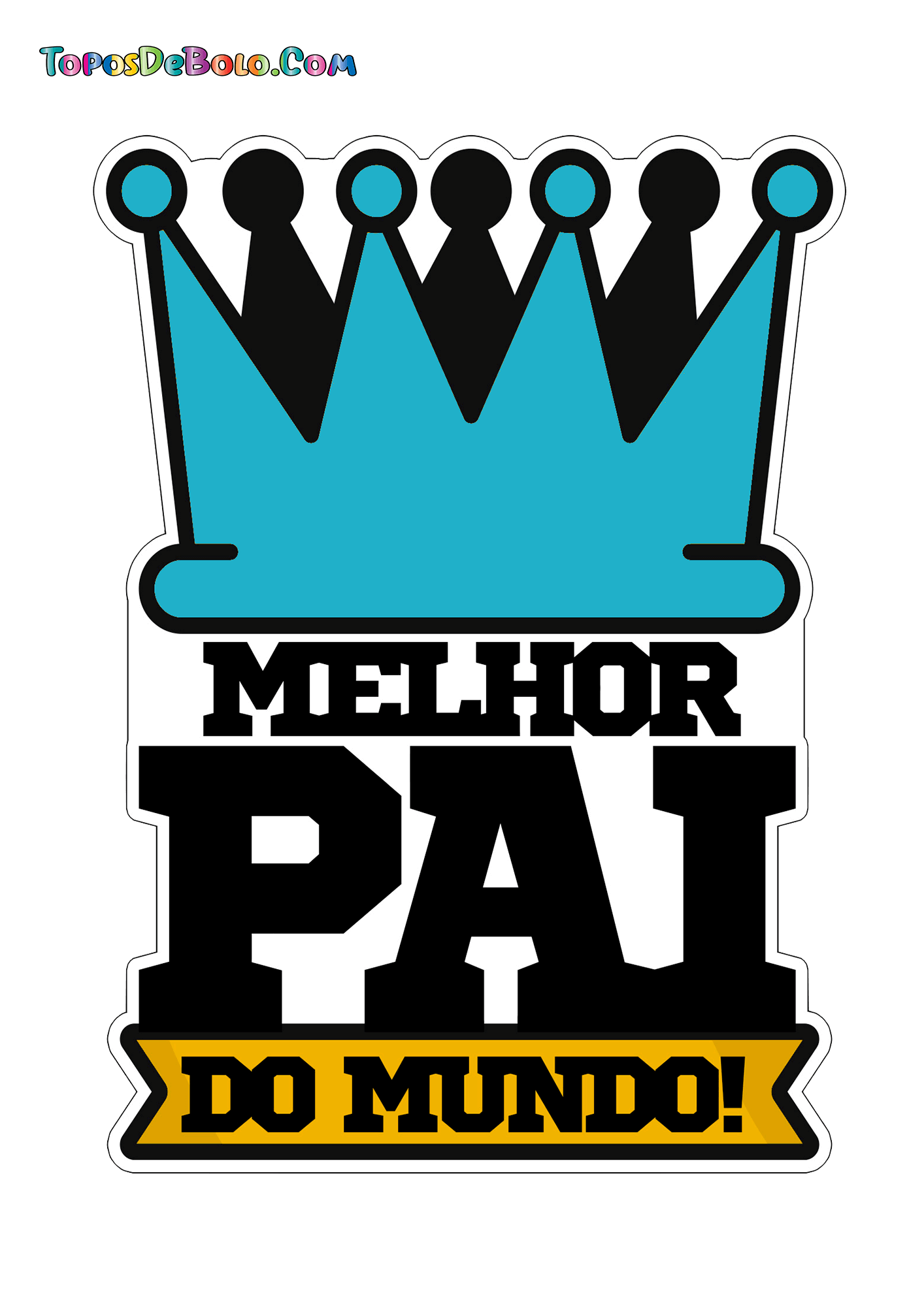 topo de bolo dia dos pais vetor