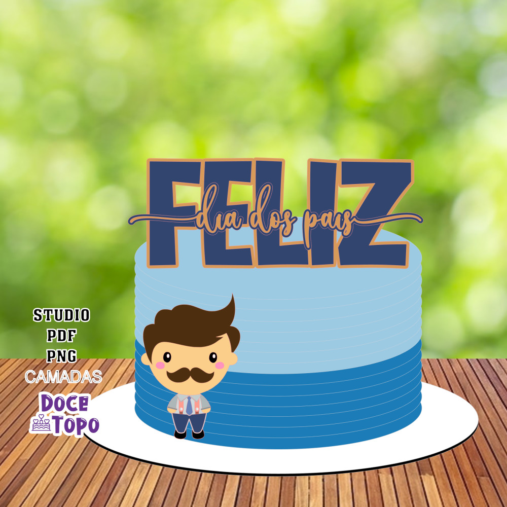 artes para bolo dia dos pais png