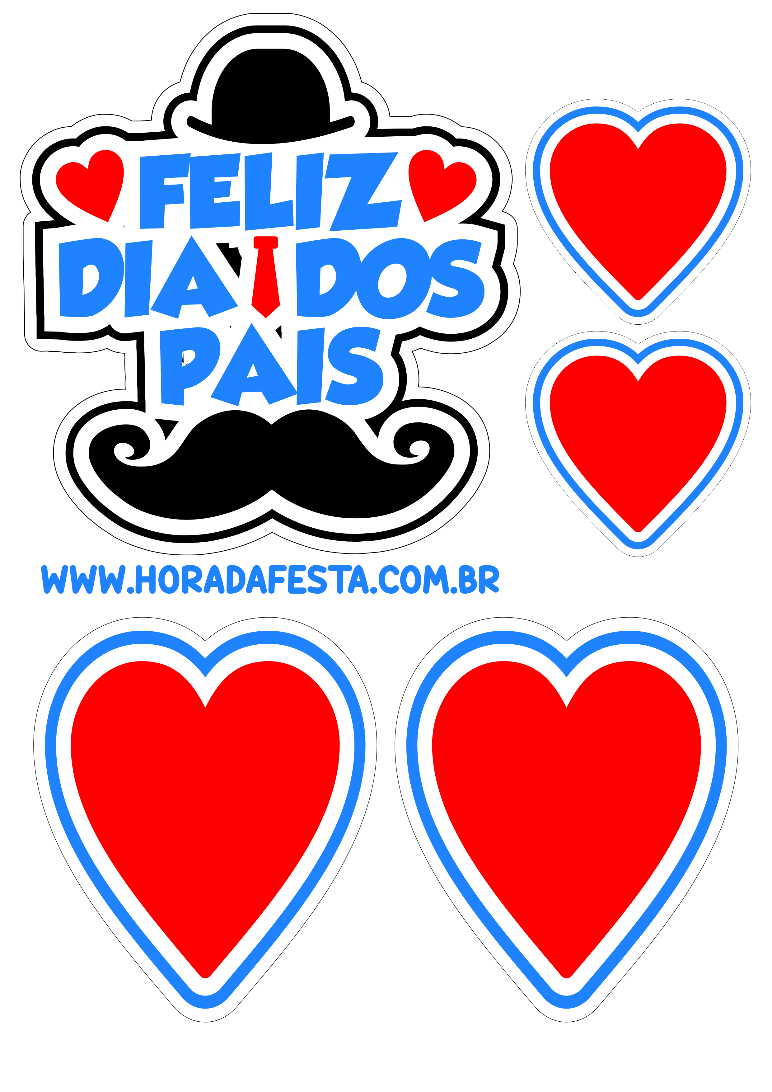 topo de bolo dia dos pais para imprimir