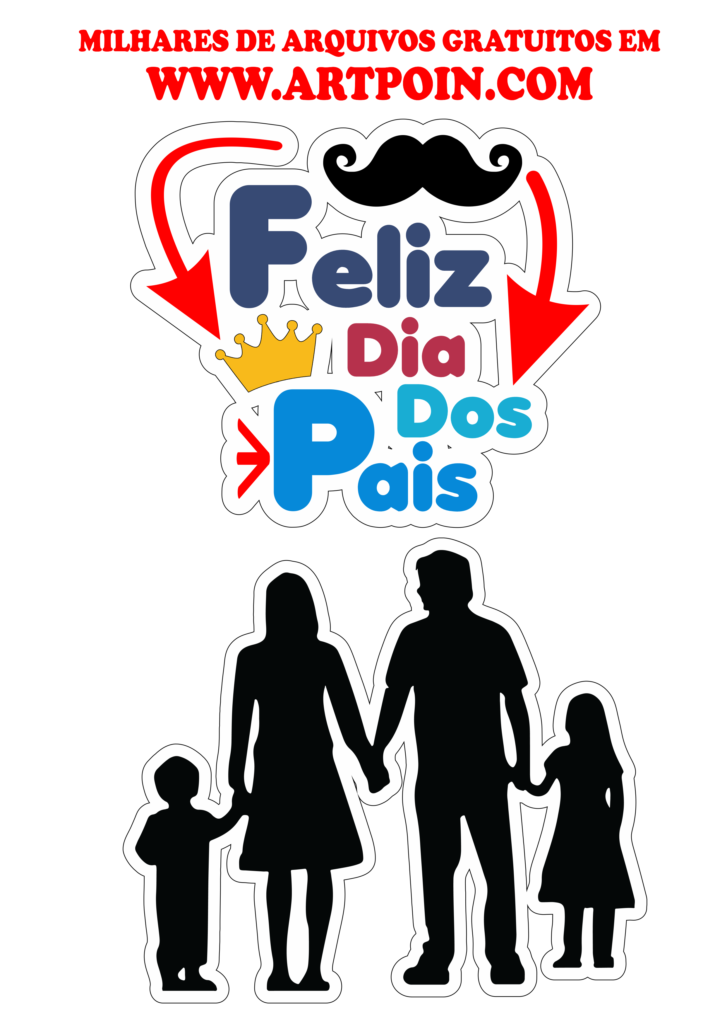 topo de bolo dia dos pais vetor
