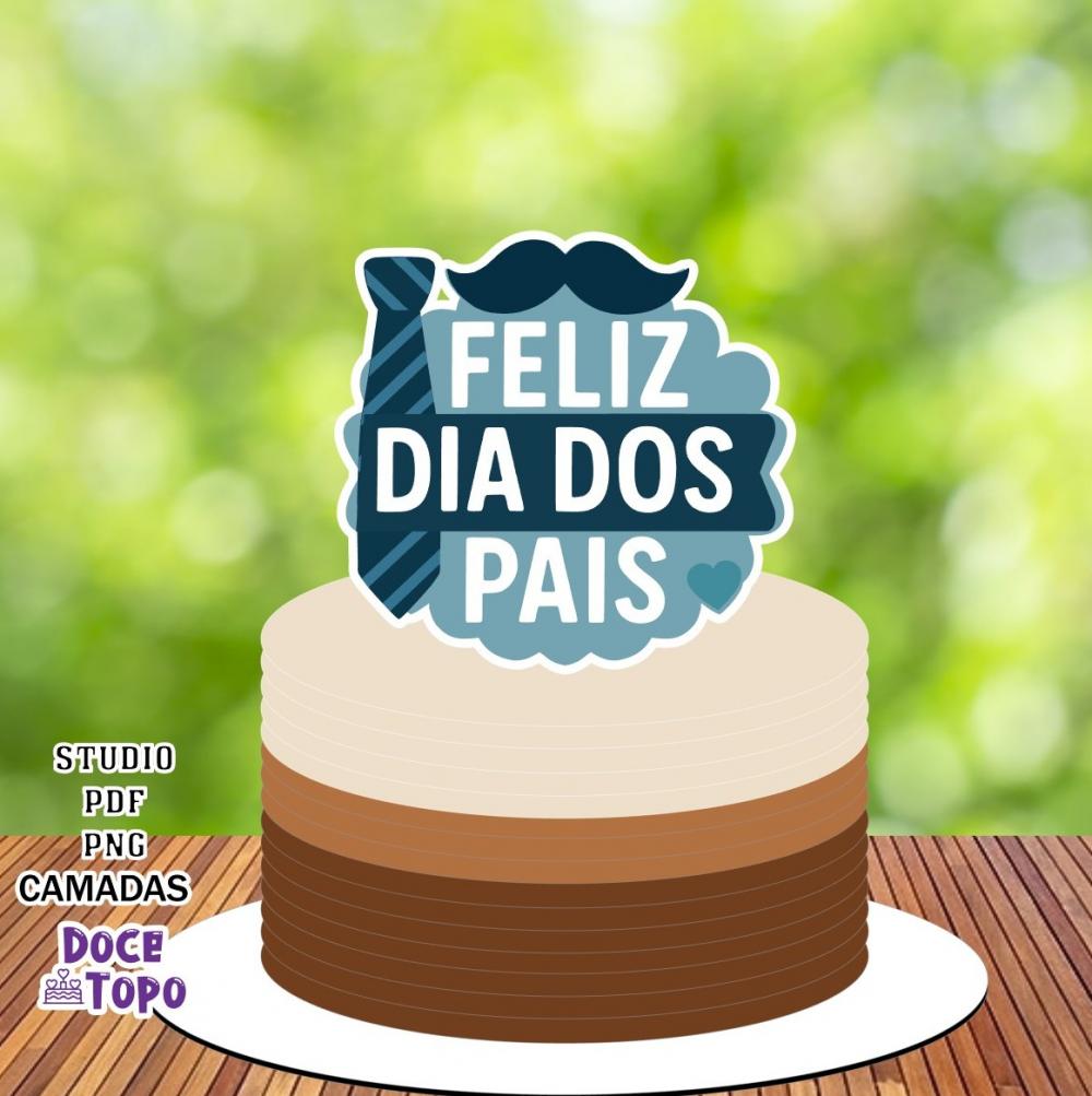 topo de bolo dia dos pais png transparente