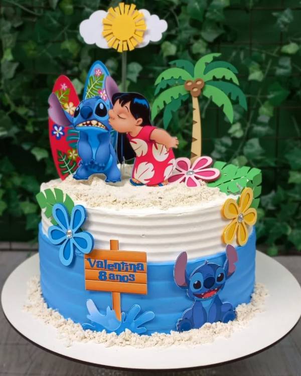 topo de bolo stitch personalizado