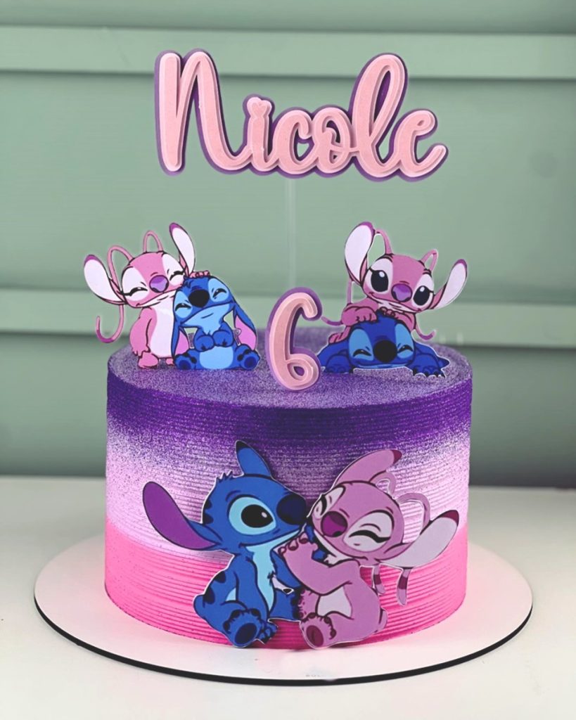 topo de bolo stitch personalizado