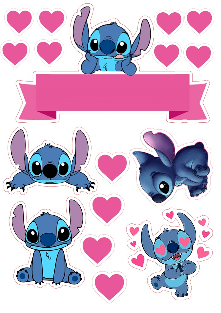 topo de bolo stitch png grátis