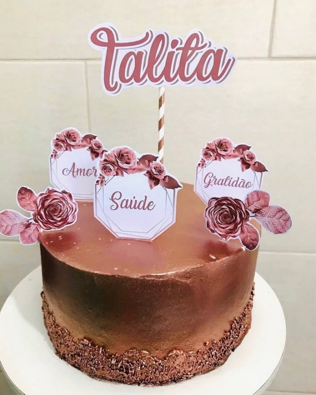 como fazer topo de bolo personalizado