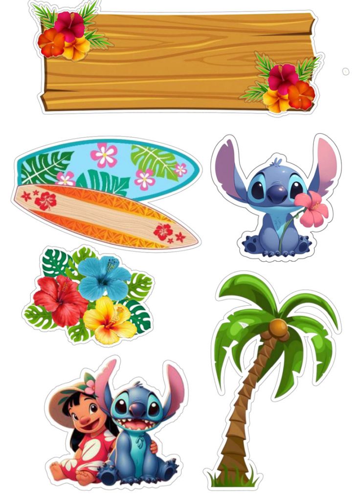 topo de bolo personalizado lilo e stitch