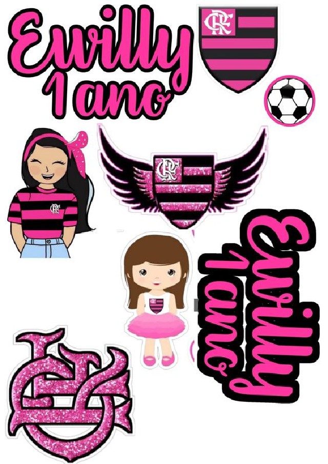 ideias topper festa flamengo girl