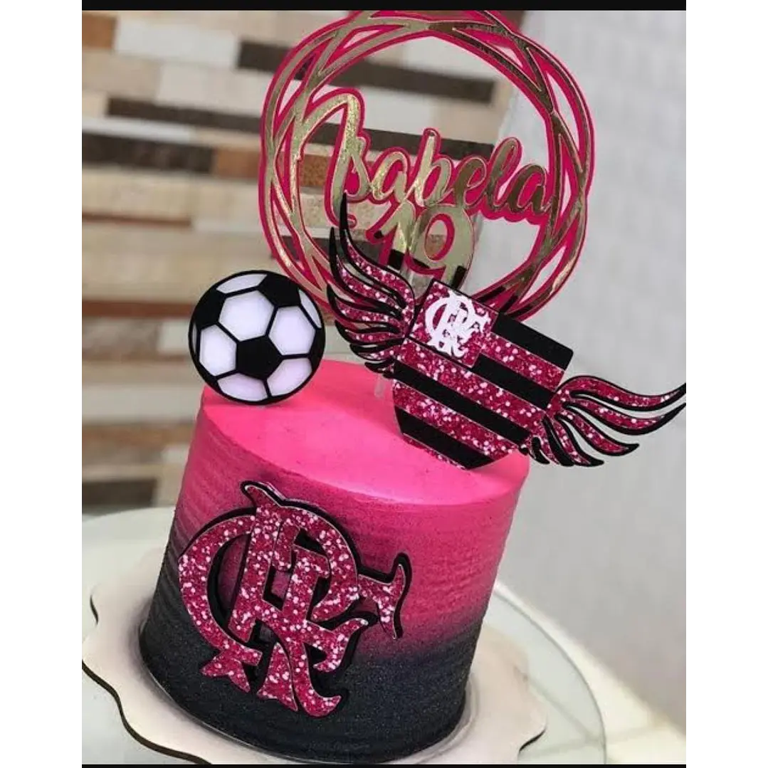 artes para bolo flamengo mulher