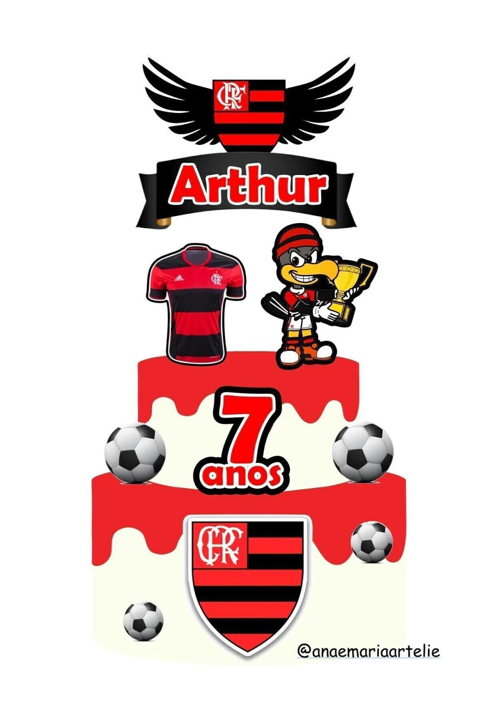 template topper flamengo png