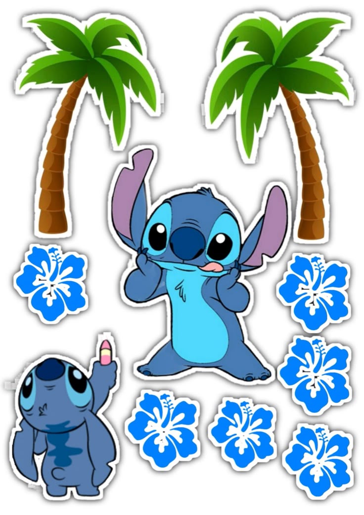 topo de bolo stitch para imprimir grátis