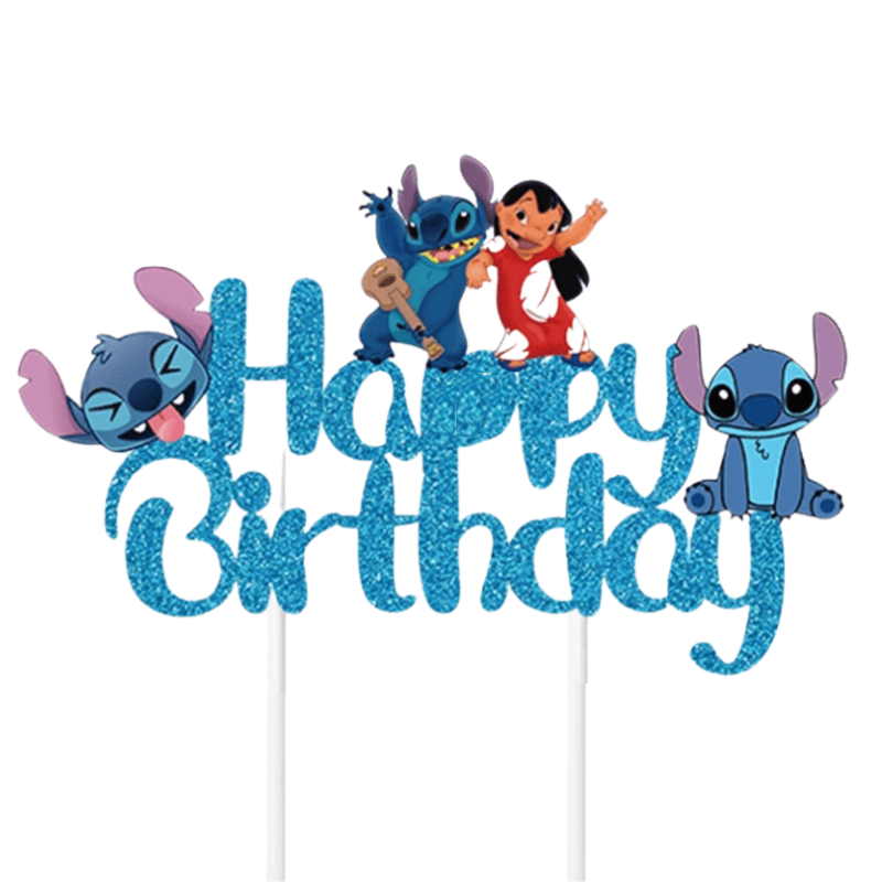 ideias topo de bolo stitch png