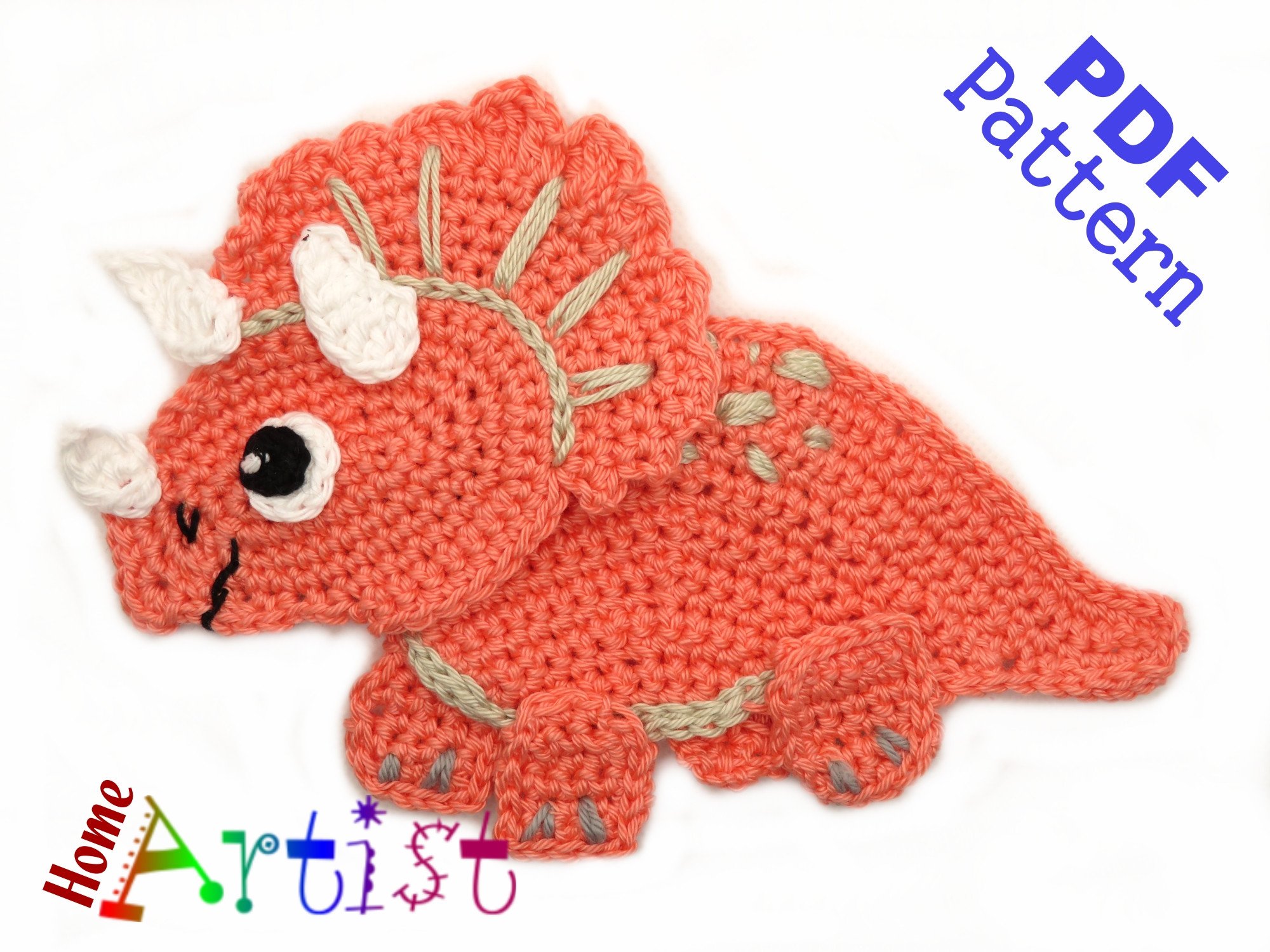 triceratops amigurumi kit