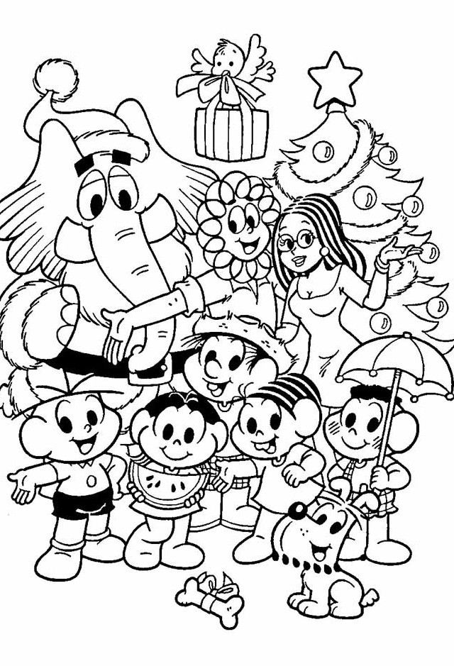 personagens turma da mônica para pintar