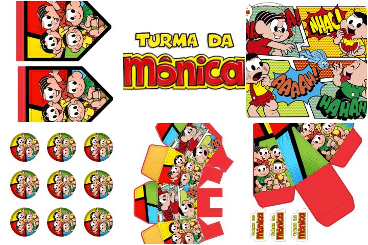 moldes turma da mônica para festa