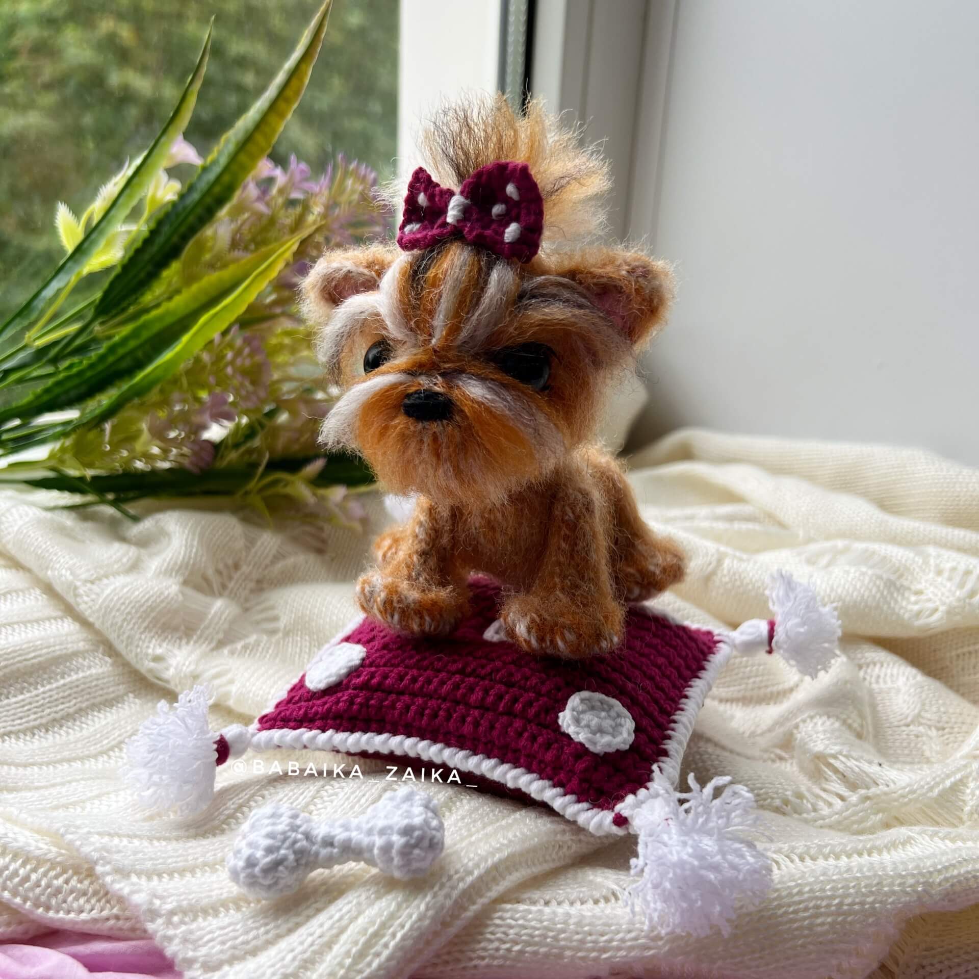 amigurumi yorkshire com pelo